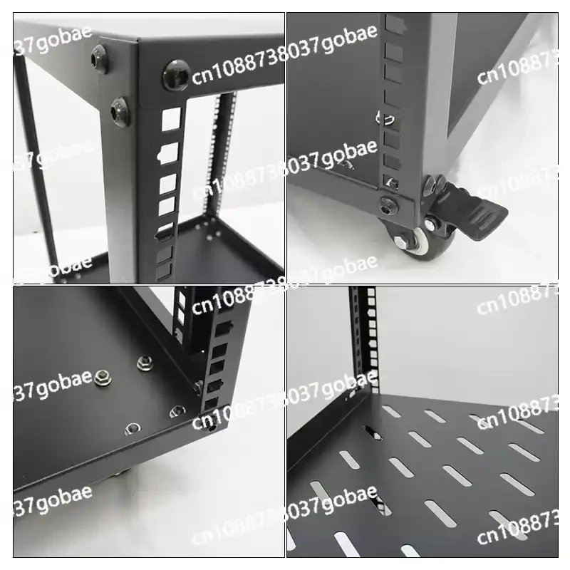 12U 9U Microphone Cabinet Simple Open 19 Inch Mobile Aviation Power Amplifier Audio Rack Equipment Case view 3