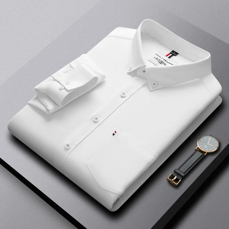 

Men 100% Cotton Long Sleeve Shirt Business Shirt