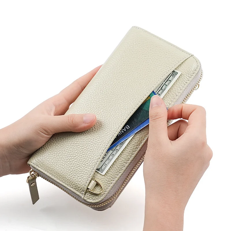 Multifunktionale Echtleder-Geldbörse 2026 Neue Kartenhalter-Damenbörse Modische Damen-Abendclutch aus Rindsleder – Detail 17