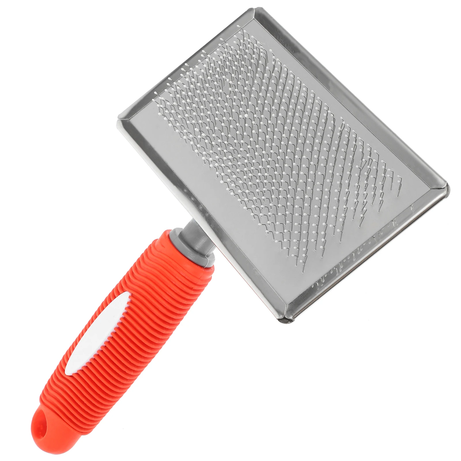 

Large Pet Brush Dog Grooming Cat Brush Handheld Dematting Tool Stainless Steel Plastic Comb Durable Ergonomic Handle Pet Hair