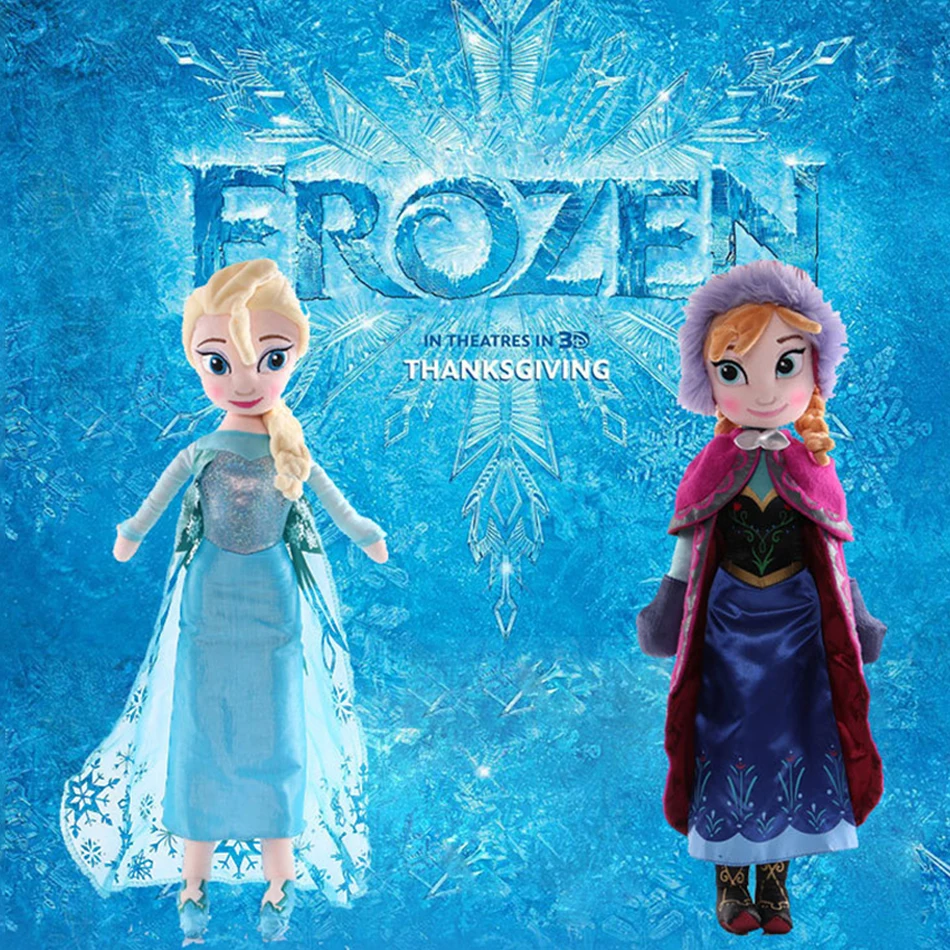 40cm Anime Frozen Plush Princess Anna Kawaii Doll Snow Queen Princess Anna Elsa Soft Stuffed Toys Gifts For Girls Birthday Kids image 6
