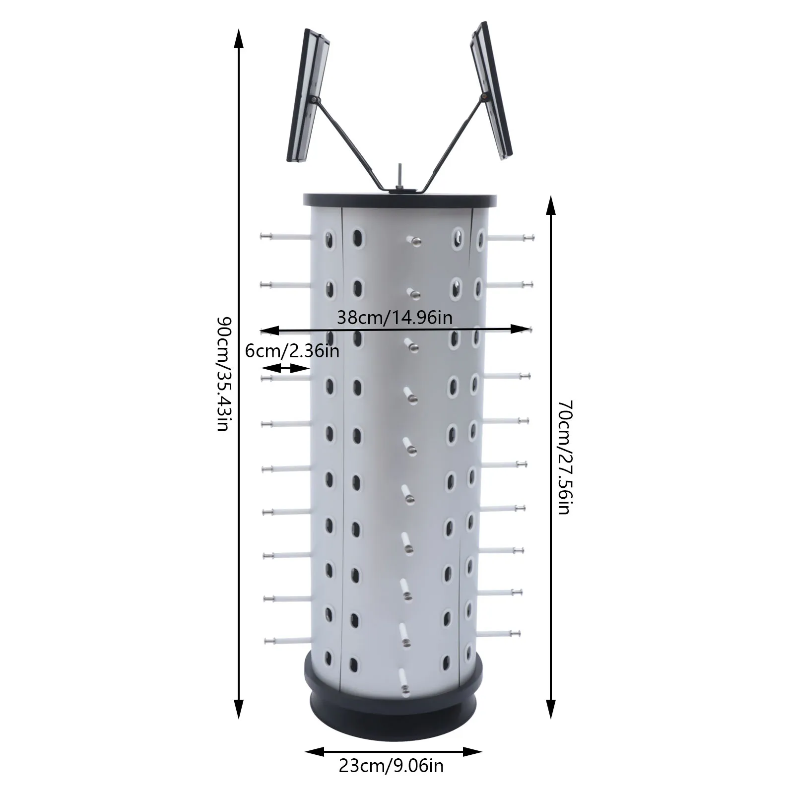 360° Rotating Sunglasses Display Storage Stand with 40 Pairs of Glasses Capacity for Optical Stores Exhibitions Clothing Stores