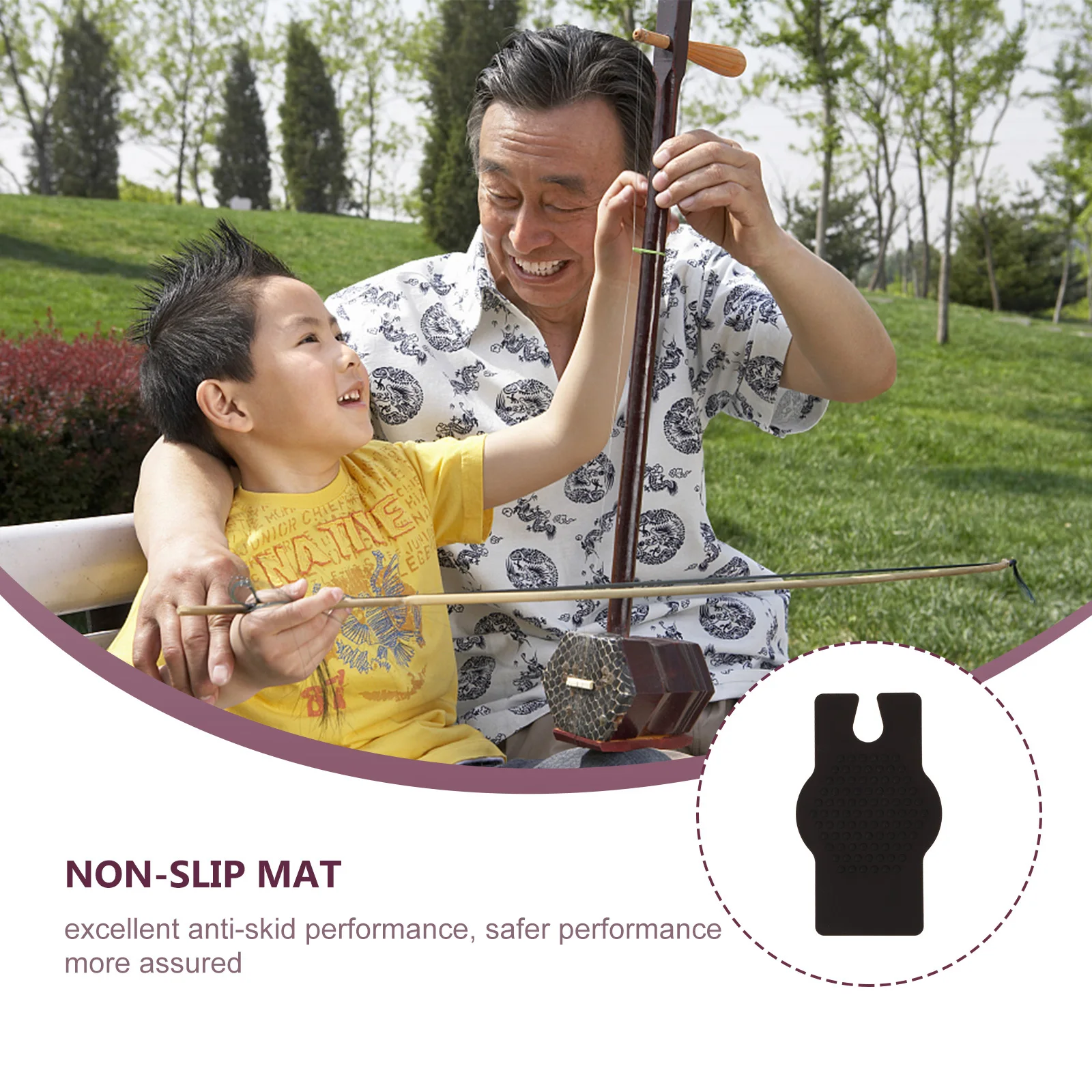 

Silicone Anti-Slip Pad Durable Non-Slip Mat for Erhu Wear-Resistant Cushion Musical Instrument Accessory Silicone Anti-Slip Pad