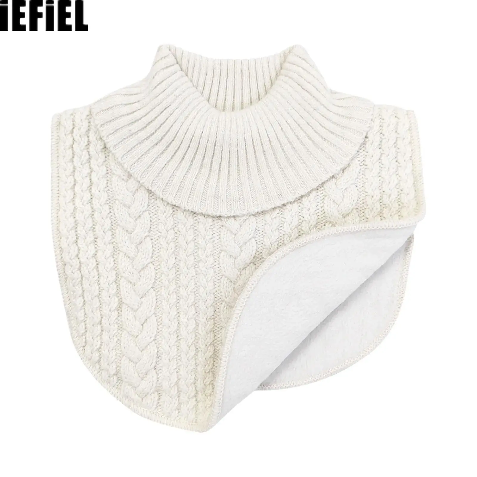 

1Pcs Knitting Fake High Collar Turtleneck Dickey Collar Detachable Fall Winter Warm Collar Scarves for Kids