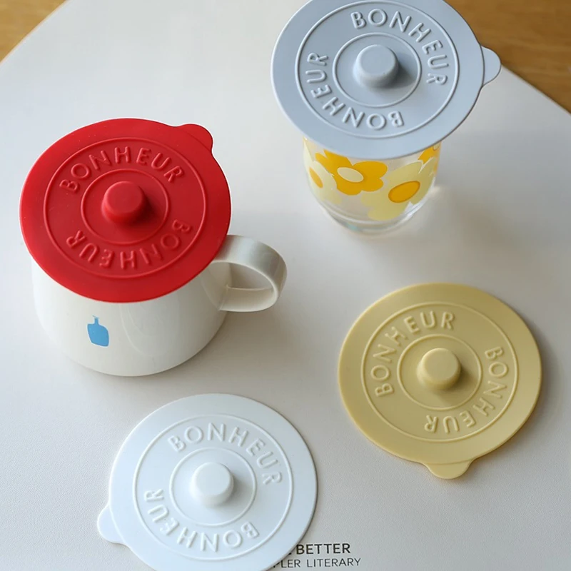 Tapas de silicona a prueba de polvo para tazas, tapa de ventosa de sellado, reutilizable, a prueba de fugas, accesorios para tazas de té y café