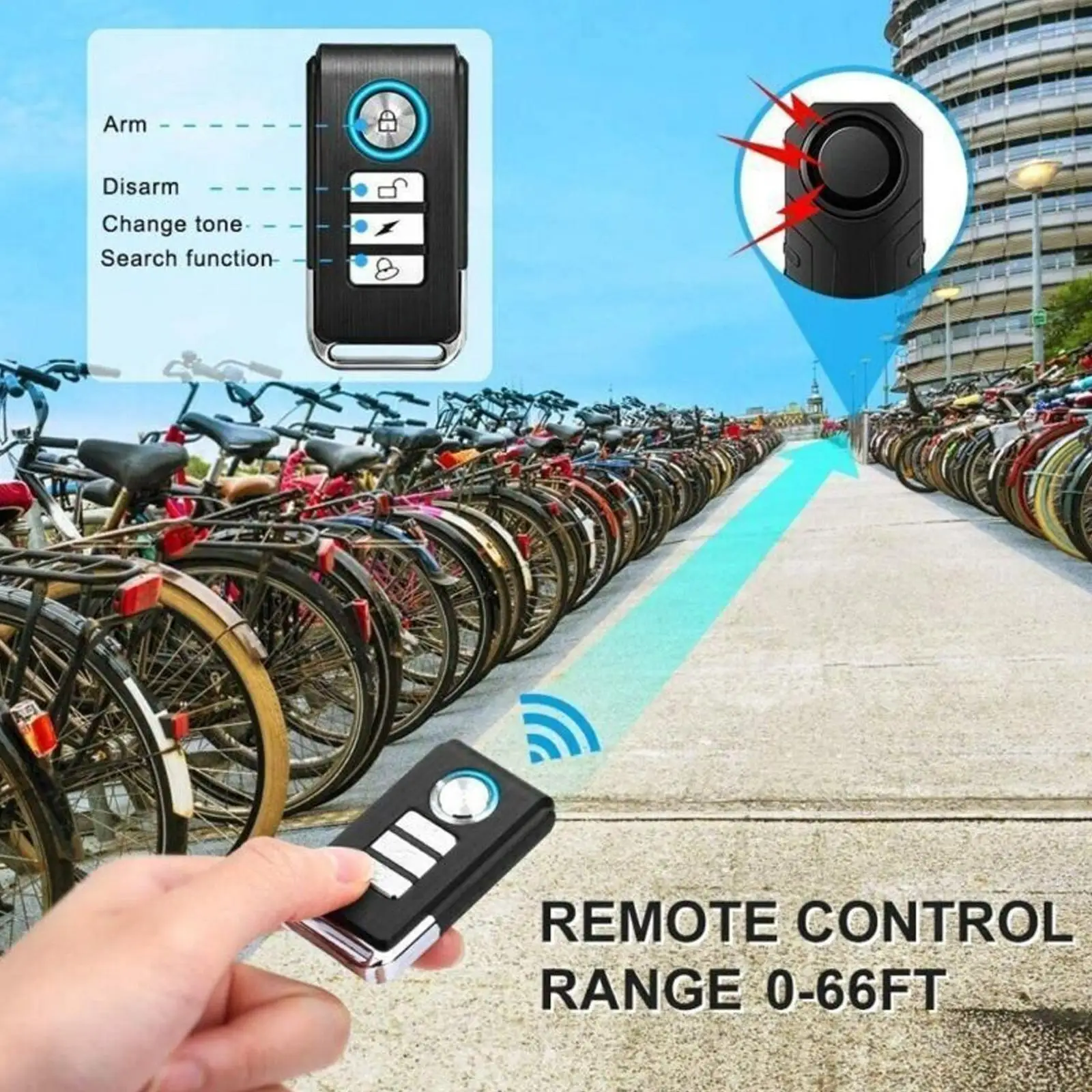 Remote Control Bike Alarm Waterproof Motorcycle Electric Bicycle Security Anti Lost Wireless Vibration Alarm For Bike