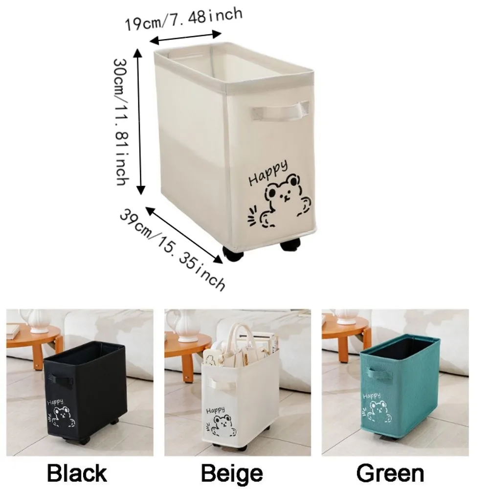 Large Capacity Under Desk Storage Box Moisture-proof Space Saving Rolling Storage Basket with Wheels Dirty Clothes Basket 6