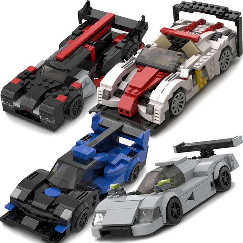 

MOC LHM Le Mans Hypercar R18 CLR Acura ARX-05 LMP Racing Car Building Blocks Hybrid Super Sports Vehicle Bricks Boys Toys Gifts