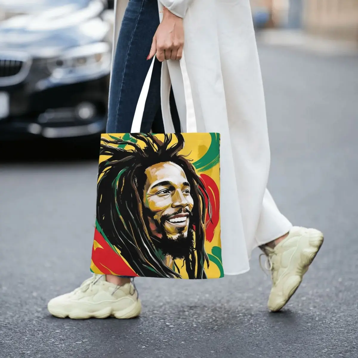 

Ямайская певица, регги, рок-боб, Марли, сумки для покупок, многоразовая парусиновая большая сумка, женская сумка через плечо, дорожная сумка
