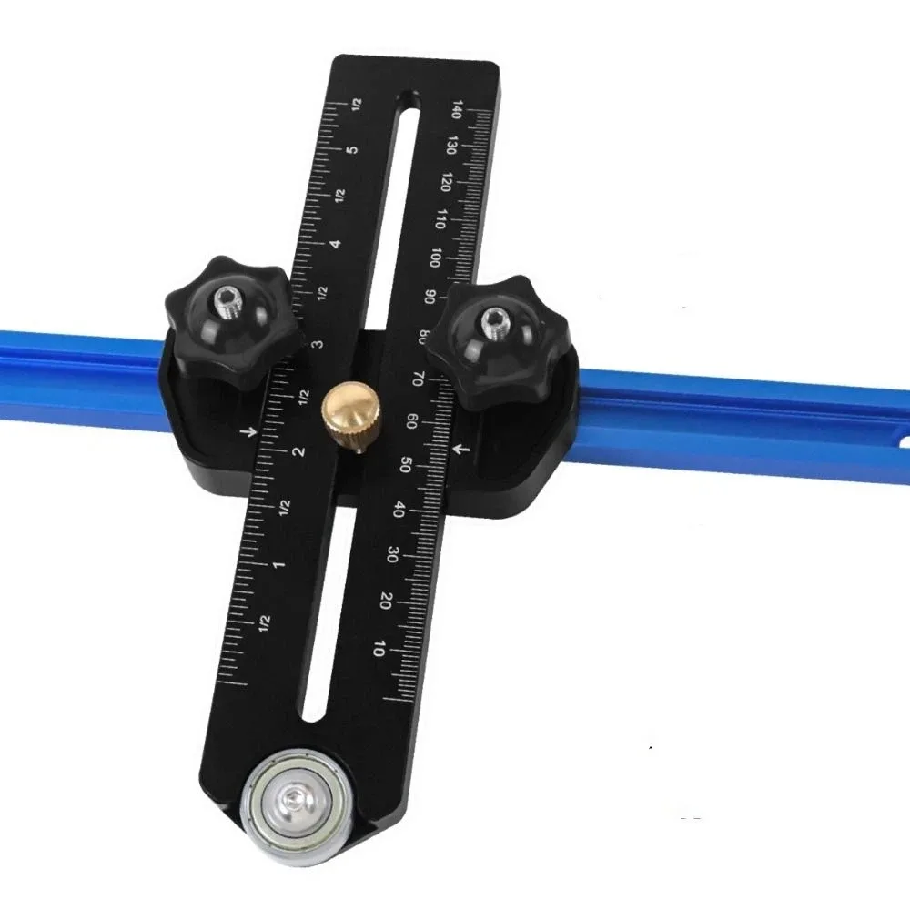 With Roller Woodworking Thin Rip Jig Precise Limit Position Table Cutter Jig Guide Fast Cutting Aluminum Alloy