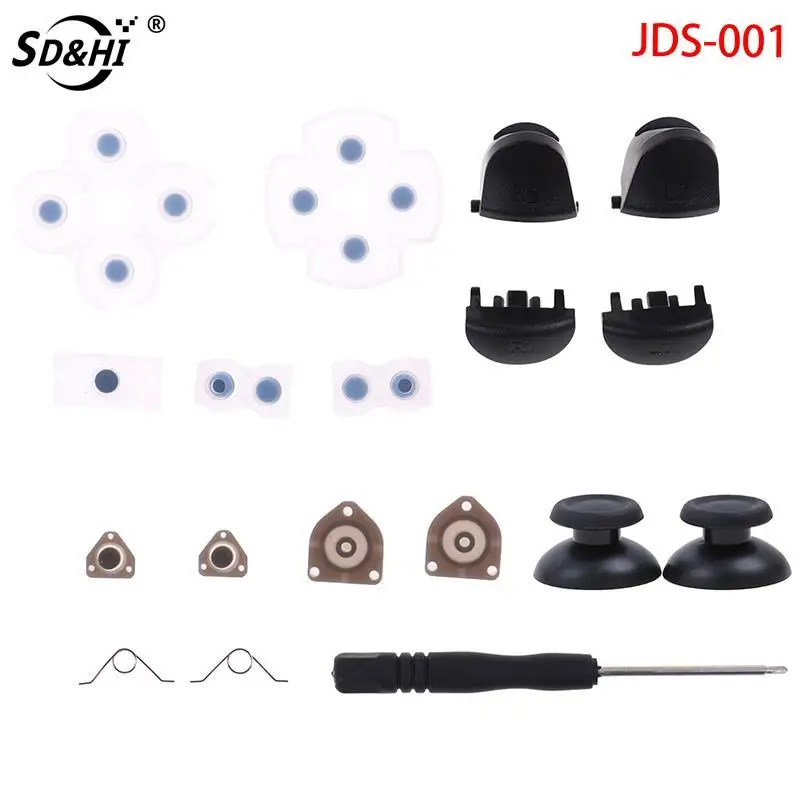 1 Satz Gummi knopf l1 r1 l2 r2 Trigger tasten Analog Stick leitfähige Gummi knopf Ersatzteile für ps4 Slim Controller