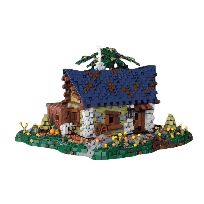 MOC Średniowieczny Zamek Ulica Model - Mała Część Zestaw Klocków Konstrukcyjnych 3182 Elementów - Odpowiedni dla Wszystkich Entuzjastów - Kreatywny