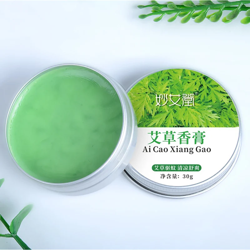 30g Moxa Plaster Wormwood Ointment Effectively Prevent Skin Cracking after Moxibustion Mugwort Balm Repel mosquitoes