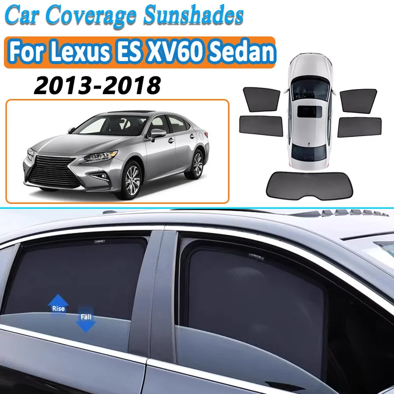 

Для Lexus ES XV60 2018, 2013-2018: Сетчатые солнцезащитные шторки для седана, магнитные шторки-сетки на окна, защита от комаров, автоаксессуары
