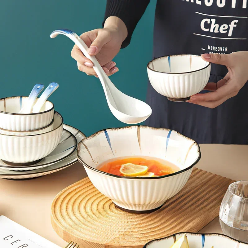 Bone China Plate Ceramic White Dinner Dish Steak Salad Bowl Tablewre Porcelain Sushi Breakfast Dinnerware Home Kitchen Supplies