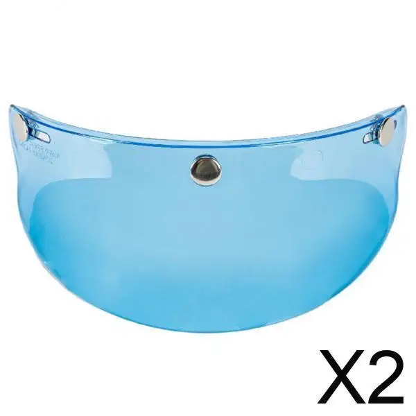 

3 Snap Transparent Visor Helmet Shield Replacement Bubble Shield for Vintage Open Face Motorcycle Helmet
