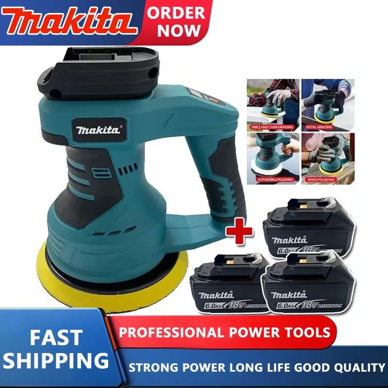 

Makita Cordless Car Polisher 8 Gears Adjustable Auto Electric Waxing Sanding Sealing Glaze Tool Rechargeable Polisher 18VBattery