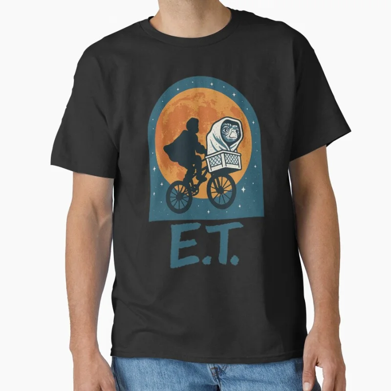 

Retro Movie Tribute Phone home 80s Alien Movie The Extra-Terrestrial Sci fi Gift T shirt Large size Tops Graphic Print Clothes