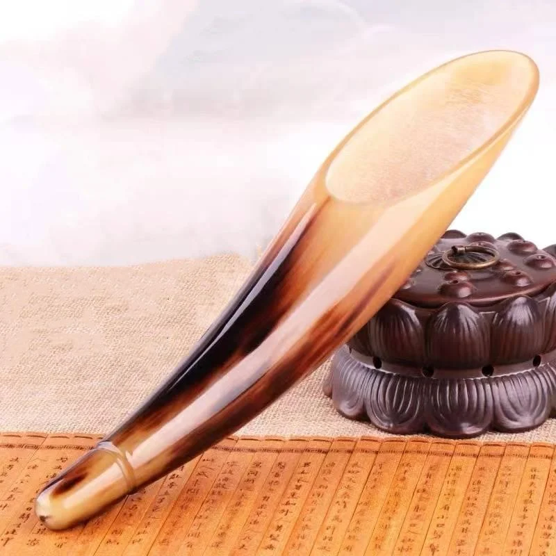 Natural Yak Horn Guasha Massage Tool Body Relieve Stress Acupuncture SPA Therapy Massager Scraping Tube Board Health Care