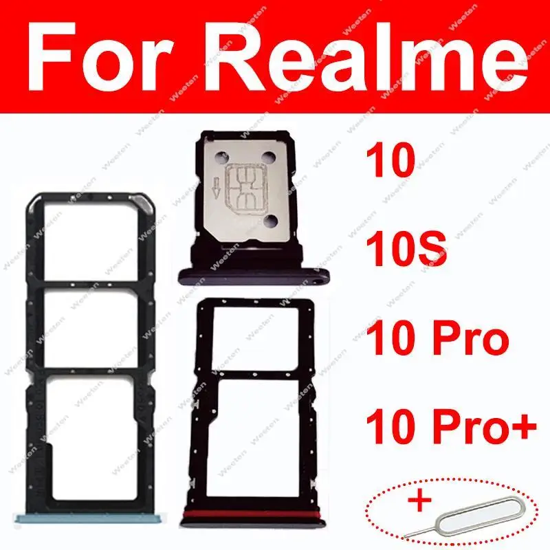 

For Realme 10 10S 10 Pro Plus 10Pro+ 4G 5G Sim Card Tray SIM Card Slot Holder Card Adapter Replacement