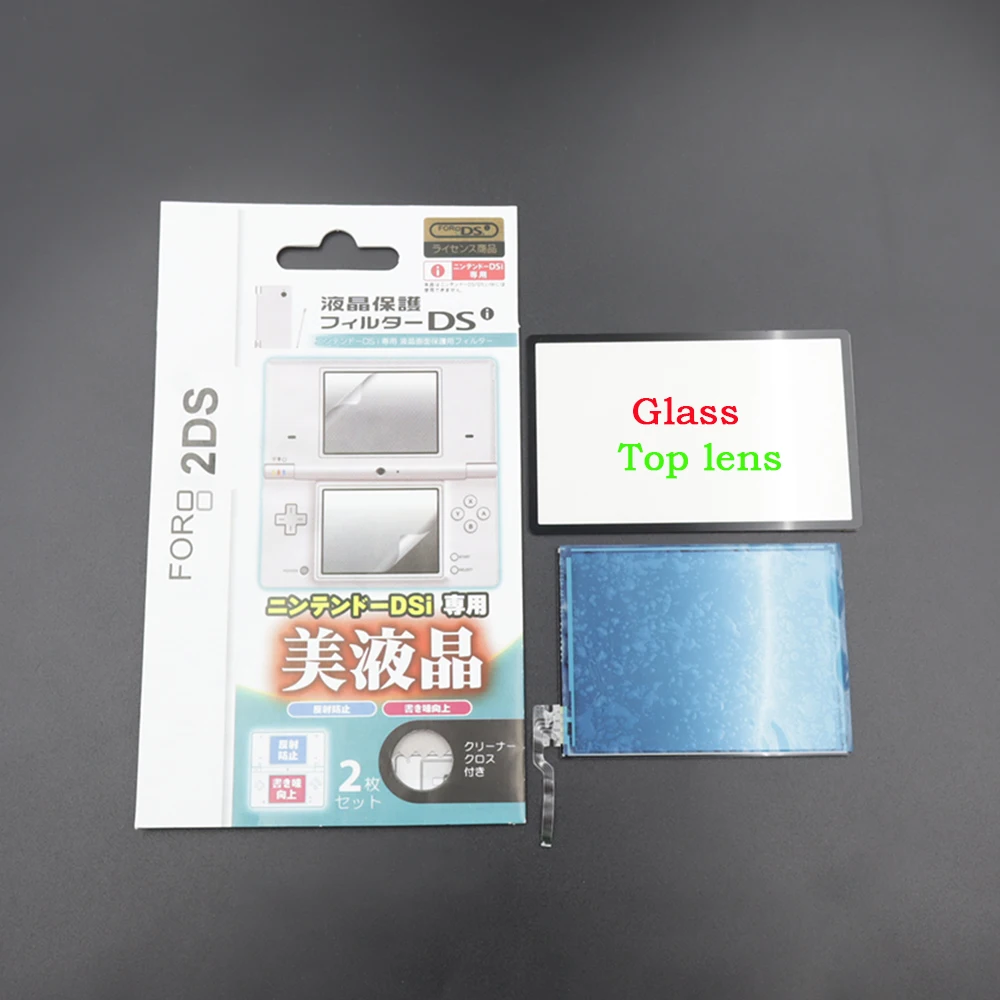 1Set For 2DS Plastic Touch Digitizer + Top Outer Screen Lens + Top Bottom LCD Screen Protector Film Replacement Repair Parts Kit