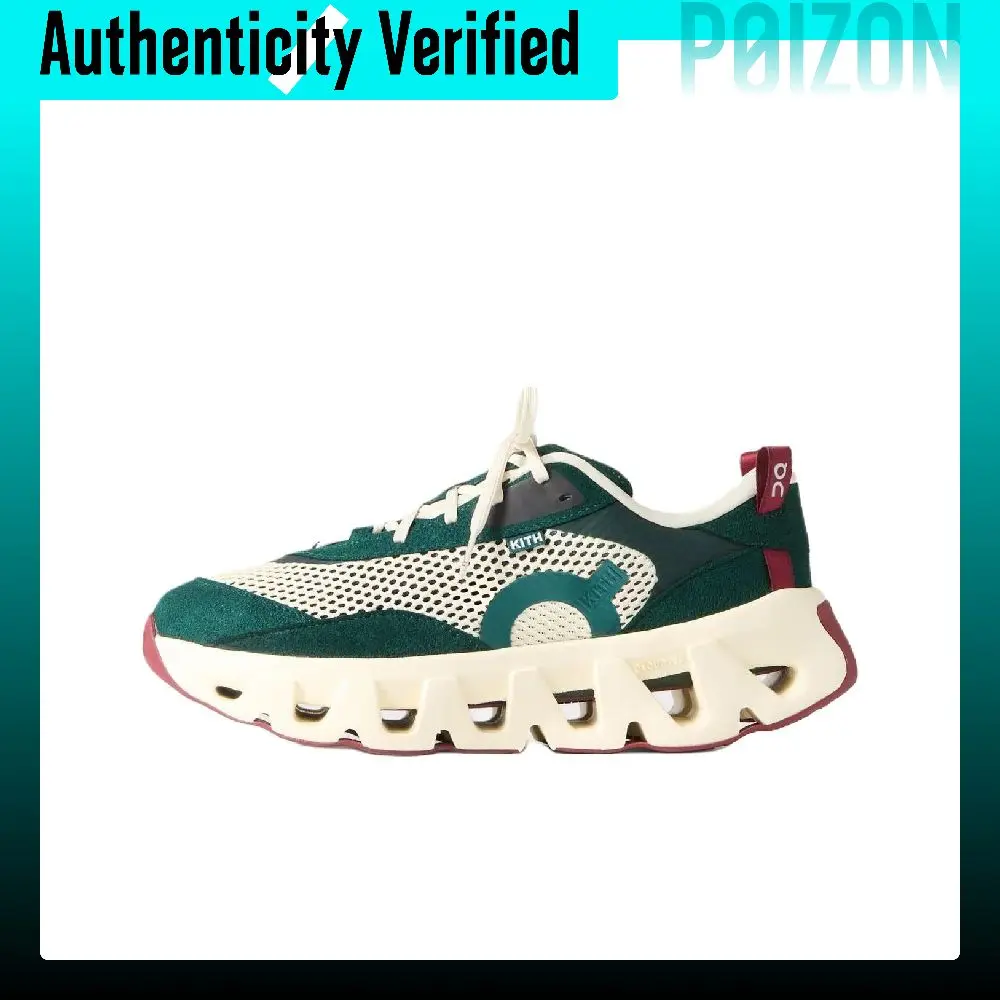 On x KITH K Tech 2 Running Shoes Men's White Green 3MG10844970
