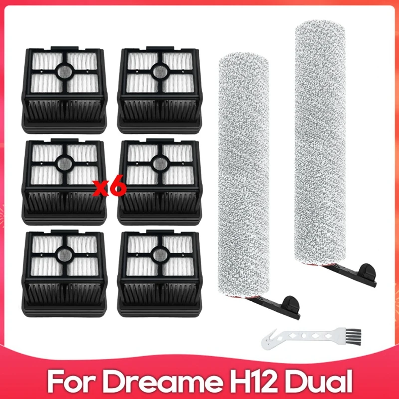 

【Must-Haves】Сменная щетка-ролик HEPA-фильтр для Dreame H12 двойной беспроводной пылесос, детали, аксессуары для влажной и сухой уборки
