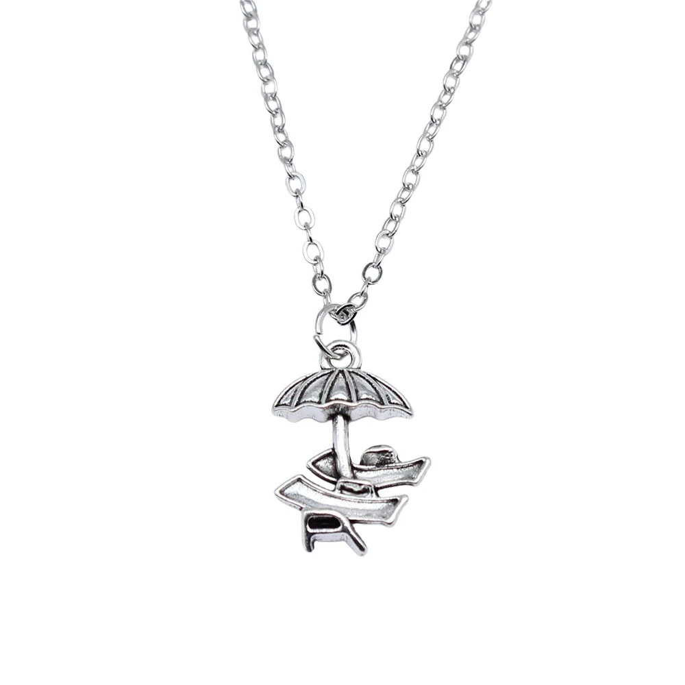 1pcs Beach Chair Charms Necklaces For Men Findings Jewelry Tools For You Chain Length 43+5cm