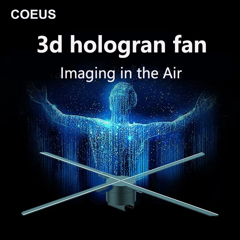 Hologram 3D ventilador projetor Advertising Display luces led light Sign Holographic Player support Images Video draw audiences 