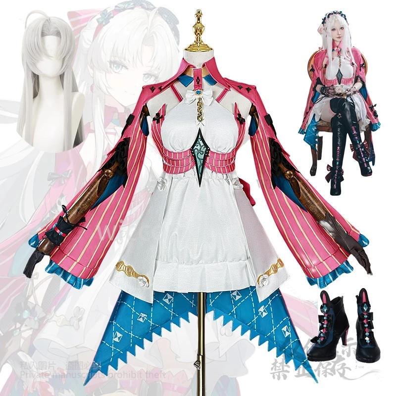 أنيمي لعبة Wuthering موجات كارلوتا أنيمي زي لعب الأدوار البدلة فستان علوي للإناث الفتيات ملابس حفلات الهالوين مخصصة