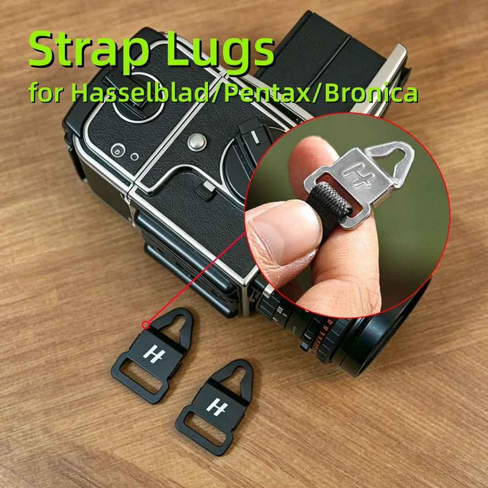 Adaptateur de sangle d'appareil photo, 2 pièces, attaches de connexion, boucle H, clip pour Hasselblad X2D 500C 501CM 503CX 503CW Pentax 645N Bronica ETR