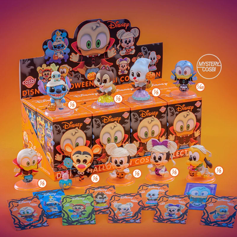 

Hottoys Disney Тыква Вечеринка Cosbi Случайная слепая коробка Мини-фигурка Модный Хэллоуин Рождественский подарок Коллекционные игрушки и хобби