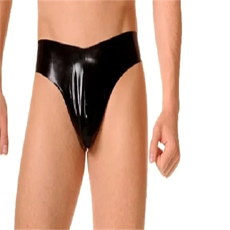 กางเกงขาสั้นสีดำยาง Gummi กางเกงชั้นในแน่น unisex แฟชั่นขนาด0.4มม. S-XXL