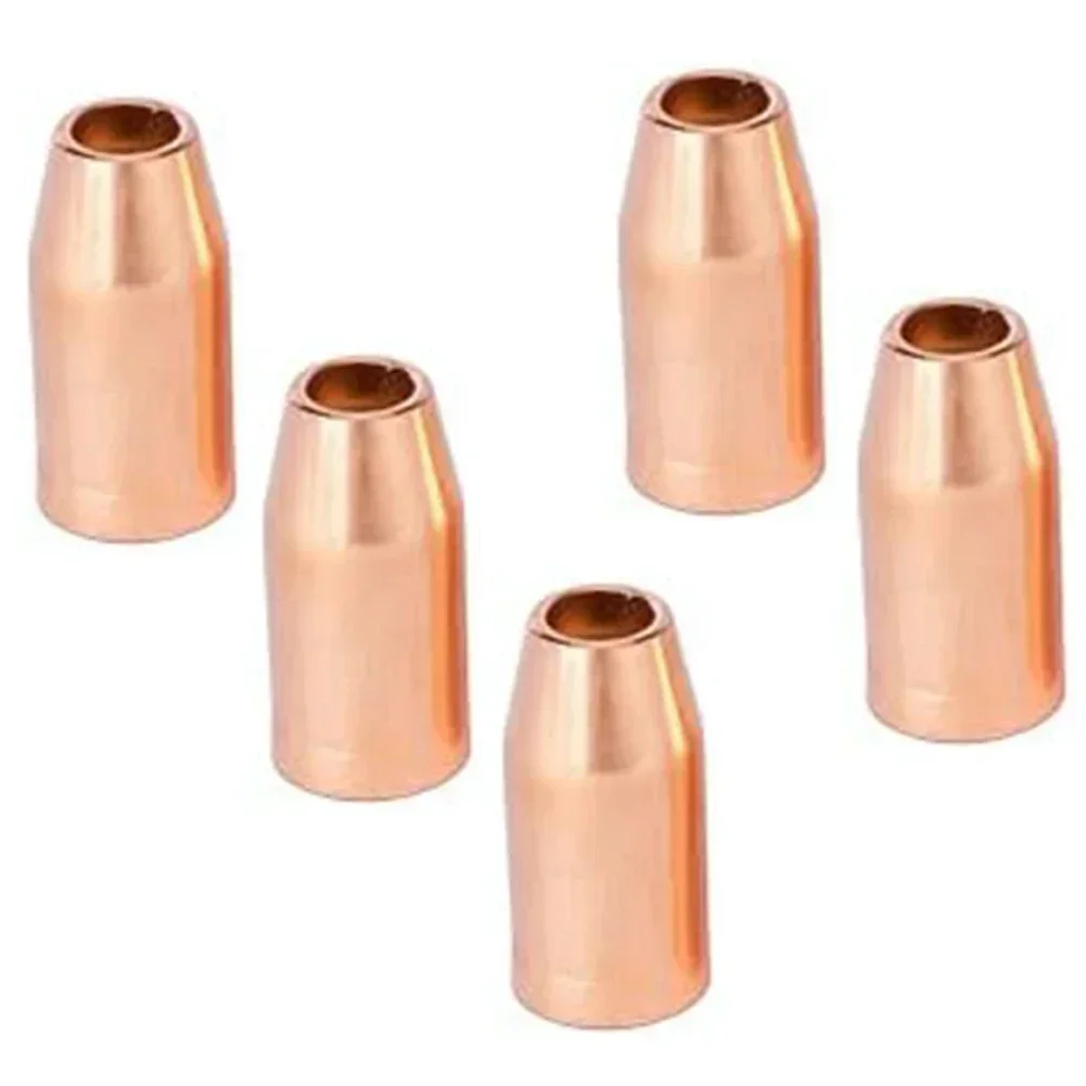 5pcs Copper Welding Nozzle VNS50F Elocity Flush 1/2-inch Fixed Thread Welding Nozzle For 140/180/220/250 Series MIG Welding