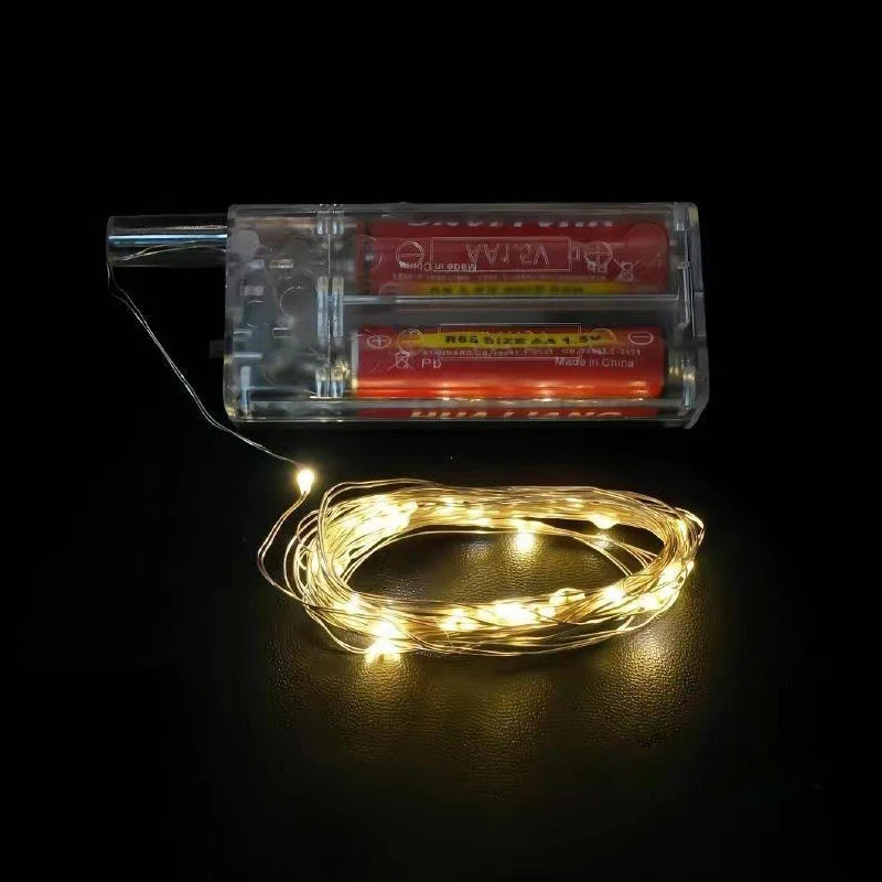 3 قطعة 3M الأسلاك النحاسية LED سلسلة أضواء بطارية تعمل بالطاقة الجنية LED سلسلة أضواء DIY بها بنفسك حفلة عطلة الزفاف عيد الميلاد الديكور