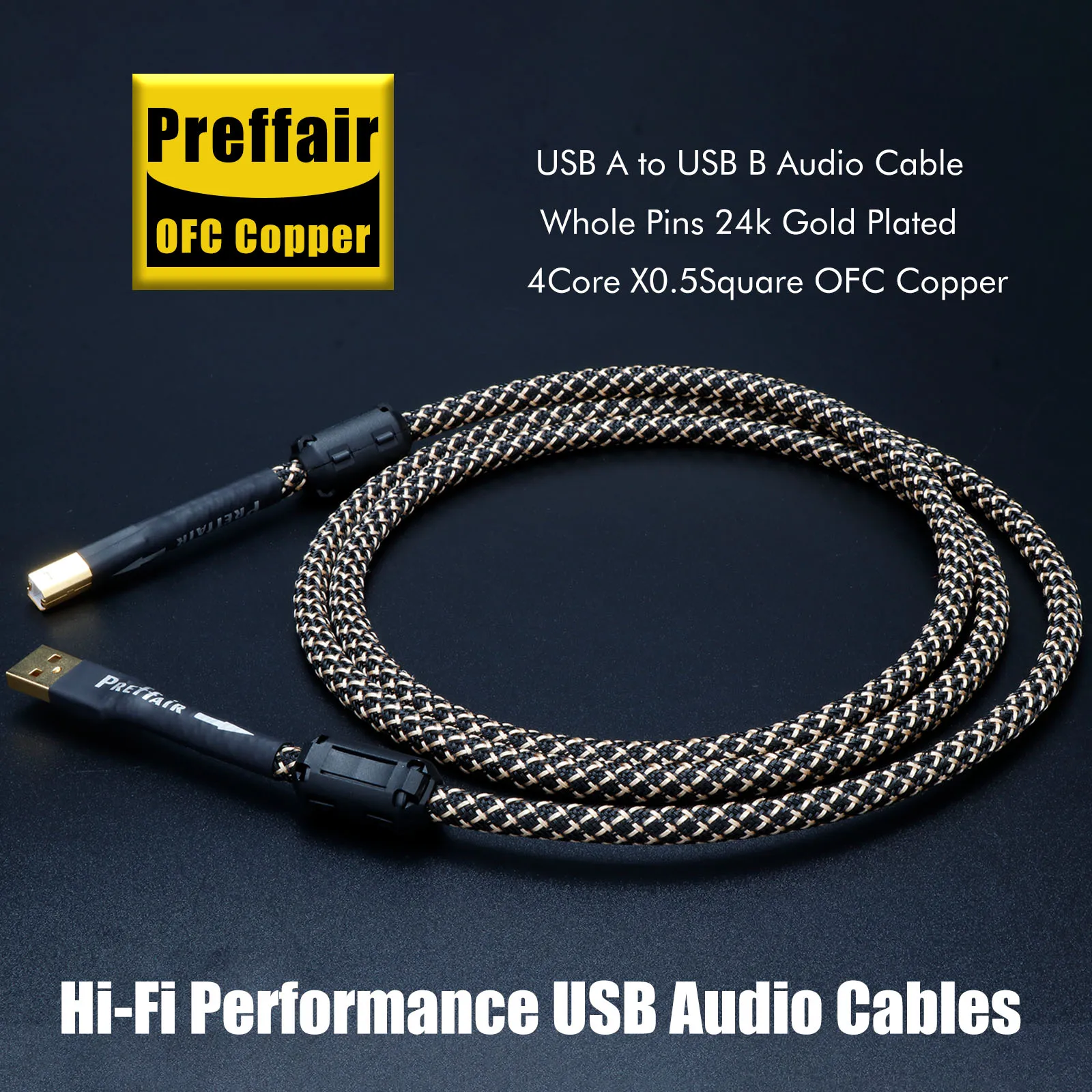 

CANARE Hifi USB Type A to B Data Printer Cable OFC USB 2.0 high speed Transmission USB Cable for PC DAC CD Laptop Mobile