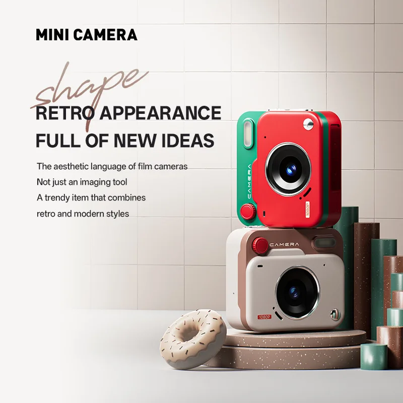 New CCD Retro Mini Digital Camera Outdoor Photography Travel Camera Photo Recording HD Video Camera Toys Kids Birthday Gift