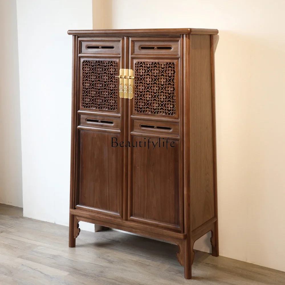 

LXNew Chinese Black Walnut Rounded Corner Cabinet Chinese Ming LockerSSS