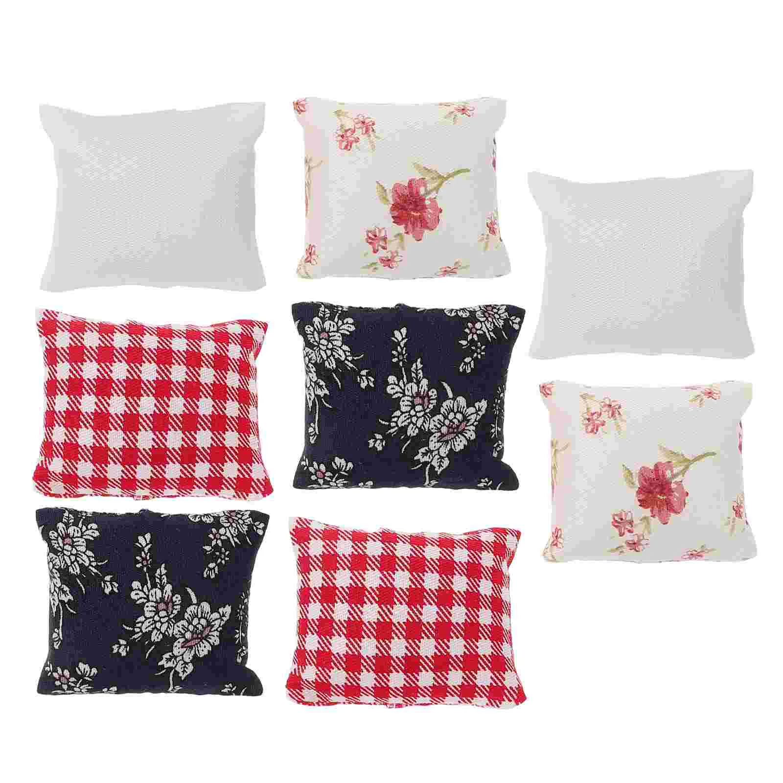 Miniature Tabletop Fake Pillow House Pillows Cushion Cloth Wear-resistant Home Accessories