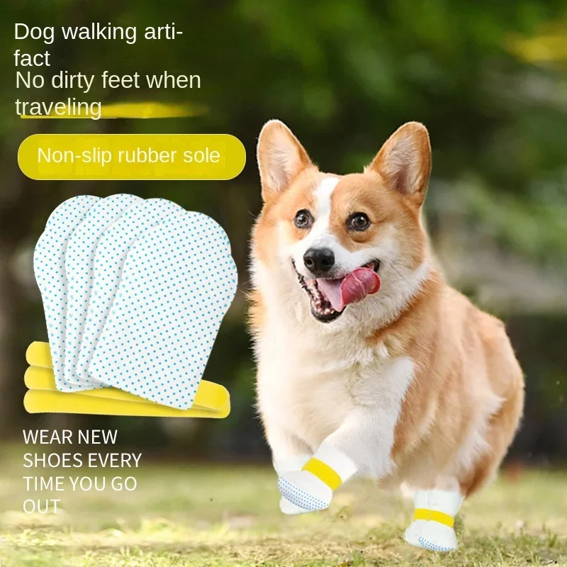 Disposable Pet Shoe Covers Are Dustproof, Waterproof, and Can Prevent Dirt, Water, and Slip When Going Out