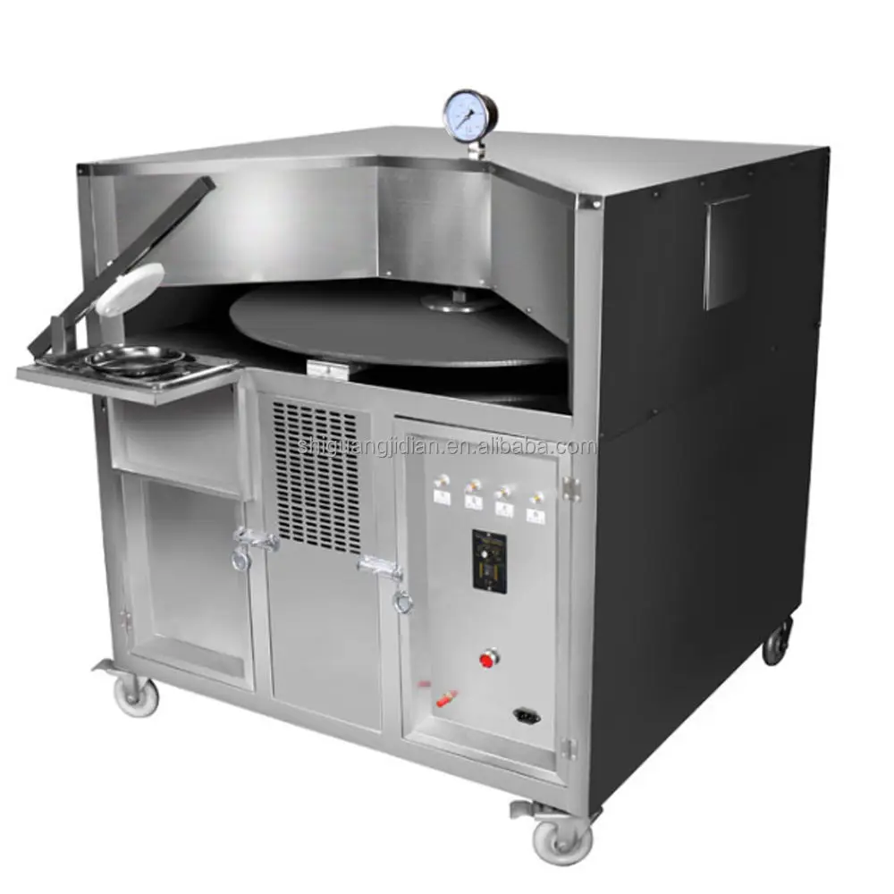 High Quality Gas Heated Pita Naan Roti Bread Oven With Temperature Control Pita Bread Rotary Oven Sesame Cake Oven