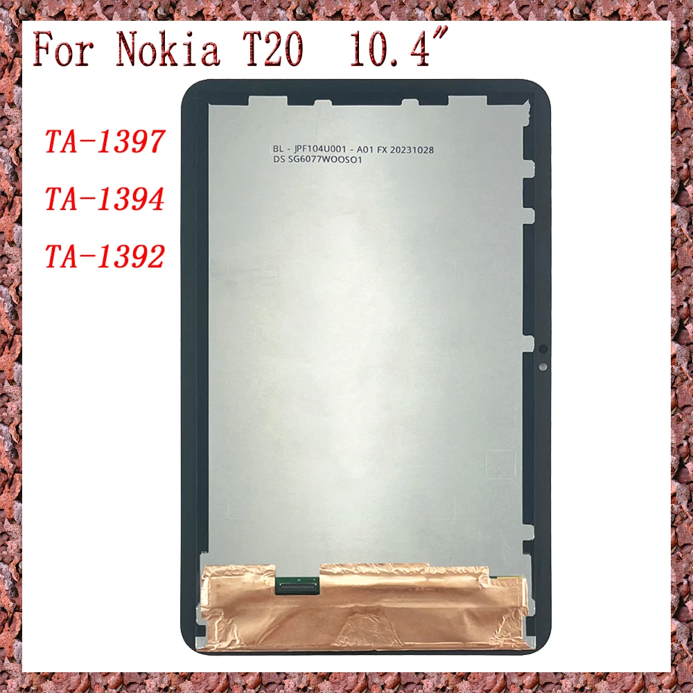 AAA+ Tablet Accessories Parts For Nokia T20 LCD TA-1397 TA-1394 TA-1392 LCD Display+Touch Screen Digitizer Assembly