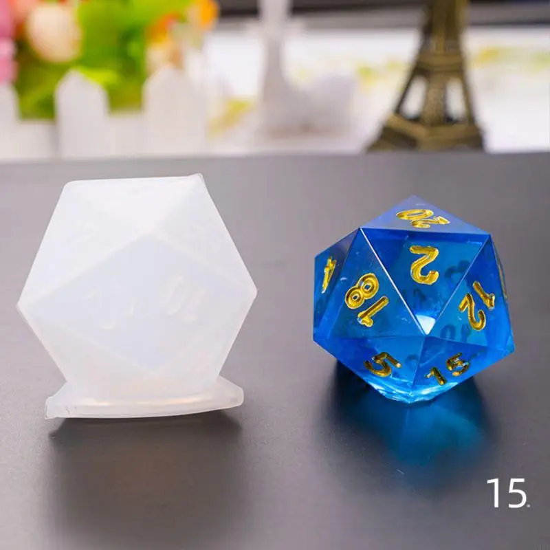 

A9BD Resin Casting Polyhedron Game Moulds Number Moulds for Diy Board Games