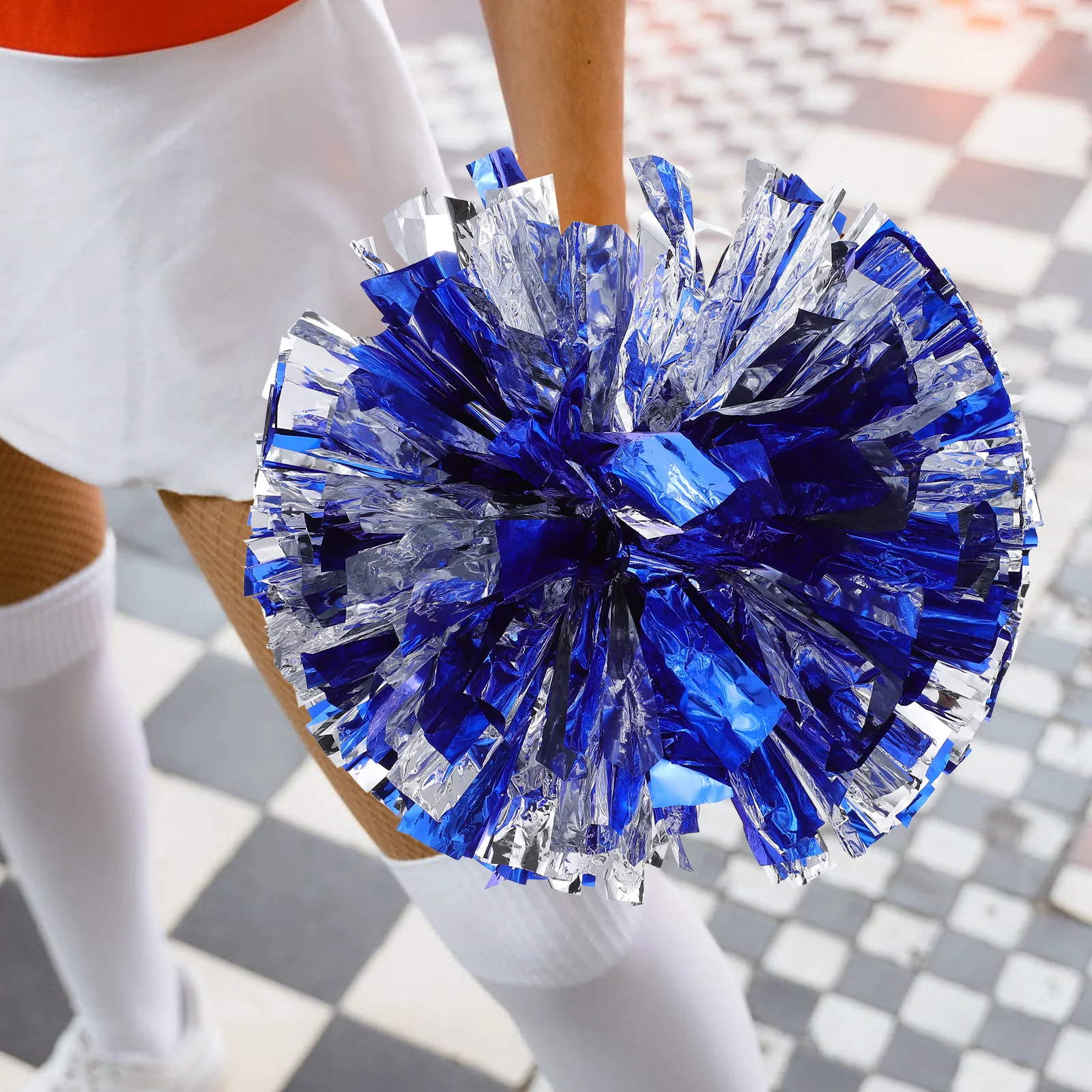 

4pcs Cheerleading Pompoms Bright Lightweight Hand Flower For Party Dance Performance Portable Cheering Props