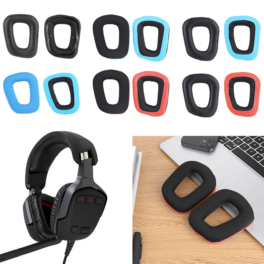 1 Pair Replacement Ear Pads Cushions Memory Foam Ear Cups Cover for Logitech G35 G930 G430 F450 for Logitech G331 G231 G431 G432