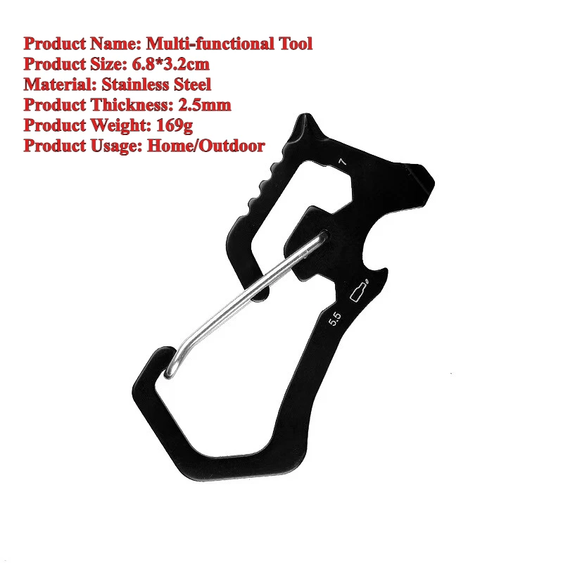 

Многофункциональный инструмент, брелок-карта, аксессуар, EDC гаечный ключ из нержавеющей стали, подарок, портативный ремесленный ремонт на открытом воздухе, 1 шт.
