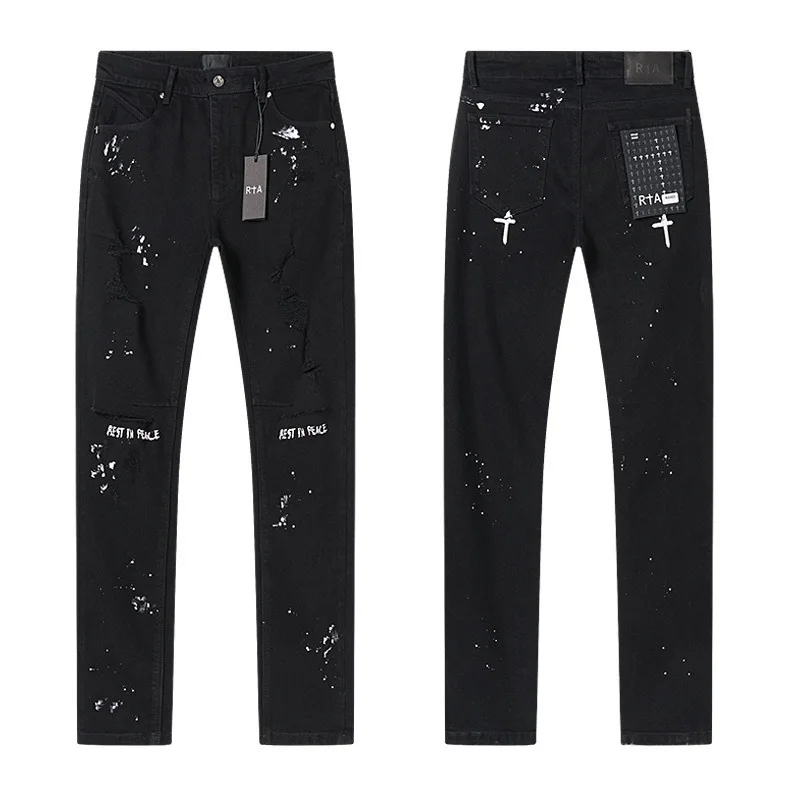 Retro RTA Jeans Men's 2026 Spring New Classic Men's Fashion Wear Stretch Washed Pencil Pants All-Matching Smart Trousers