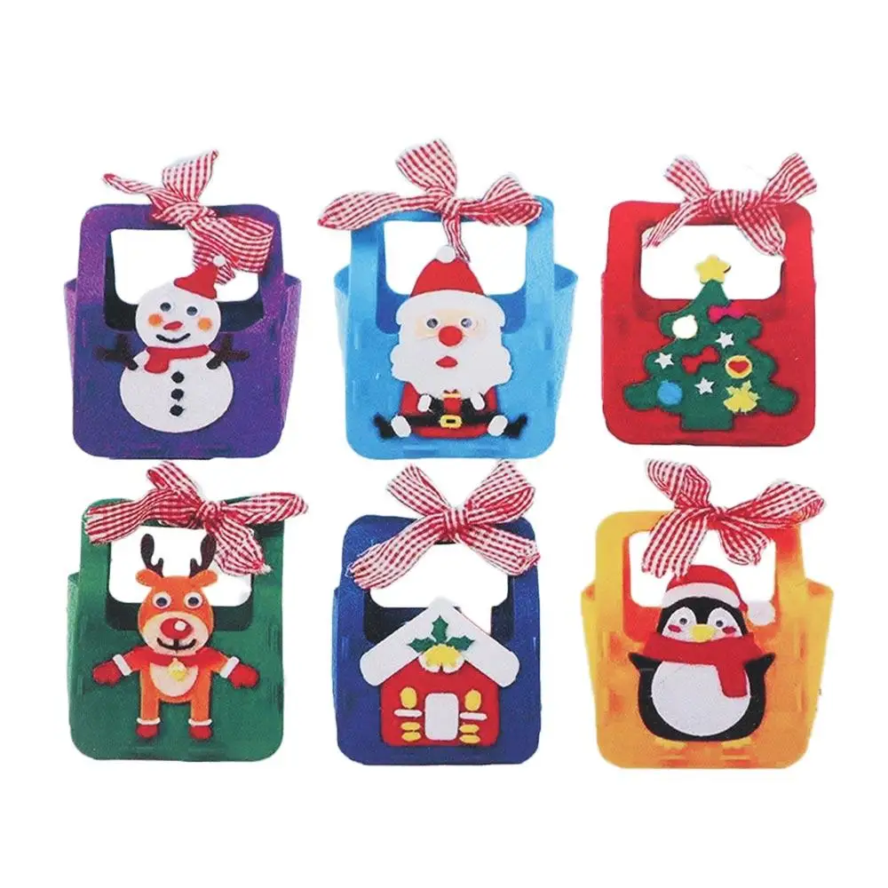 Christmas Tree Christmas Candy Bag Snowman Materials Kits DIY Christmas Bag Toy Handbag Father Christmas Portable Elk Handbag