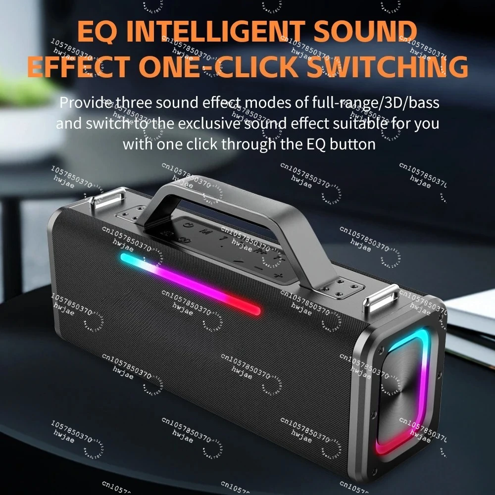 Cyboris X12 200W Deep Bass Subwoofer Speaker Portable with Lond Sound Live Broadcast with KARAOKE Microphones for Outdoor Party