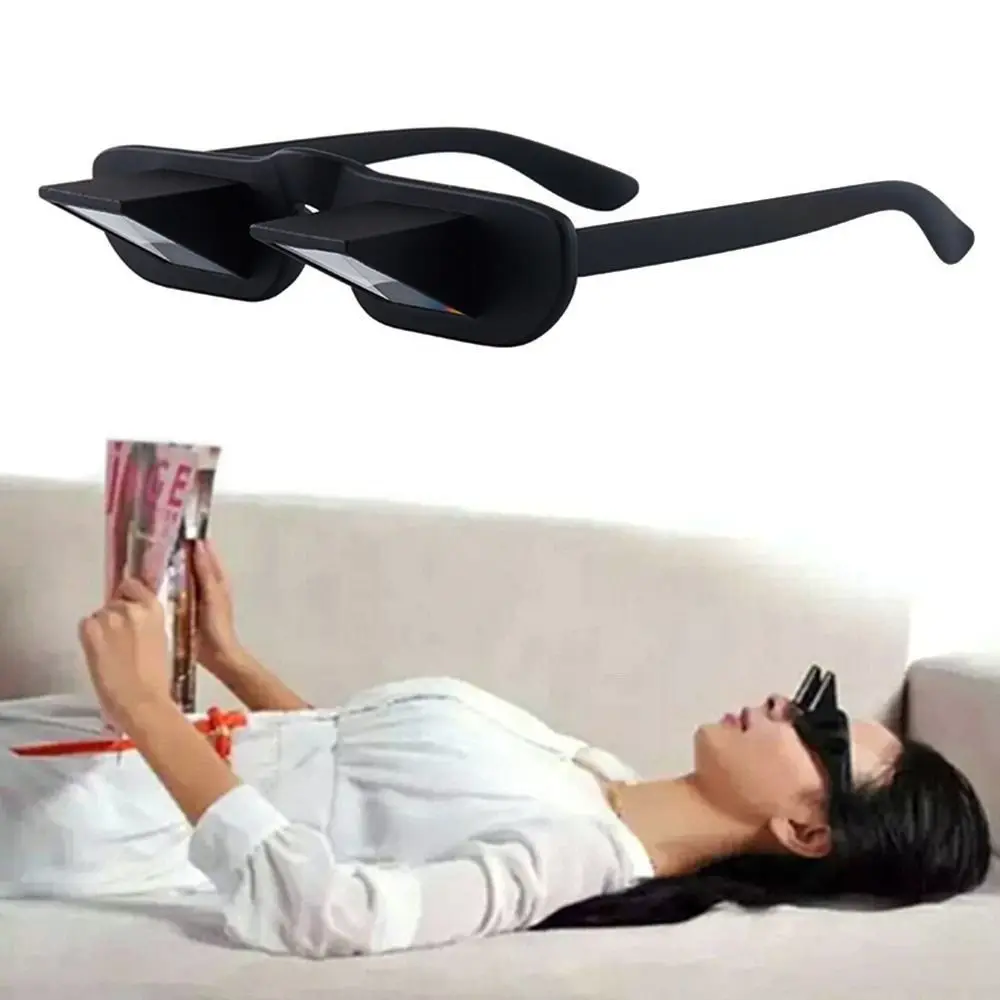 Lazy Eyeglasses Lazy Reading Glasses Prismatic Periscope Horizontal Glasses Lying Down Bed Reading Watching HD Readers Glasses